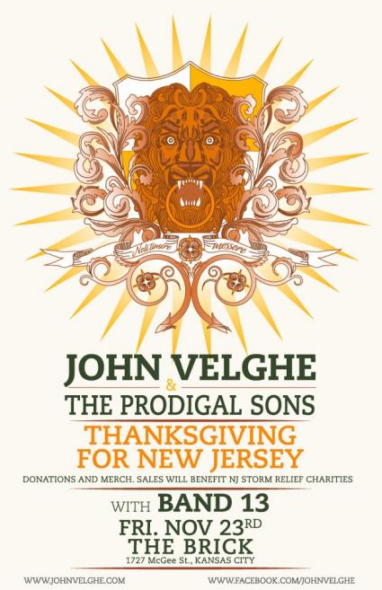 John Velghe & The Prodigal Sons: New single and benefit concert 11.23.12