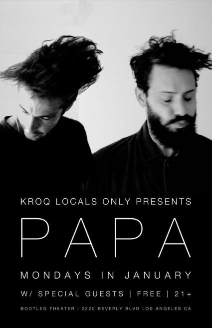 PAPA: Every Monday in January at The Bootleg