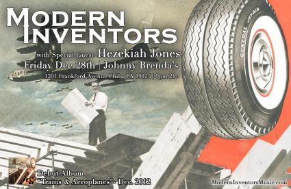 Modern Inventors Album Release Show w/Hezekiah Jones & Shark Tape at JB’s Dec. 28