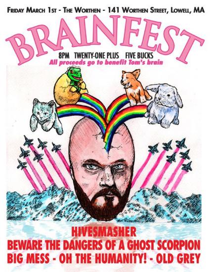 Lowell, MA: Fundraiser BRAINFEST 2013 celebrates punk and brains