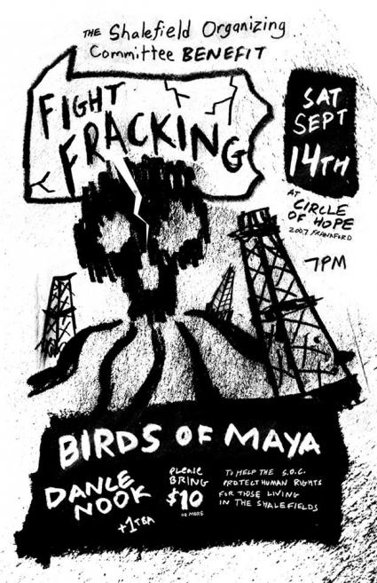 The Shalefield Organizing Committee Benefit w/Birds of Maya at Circle of Hope Sept. 14