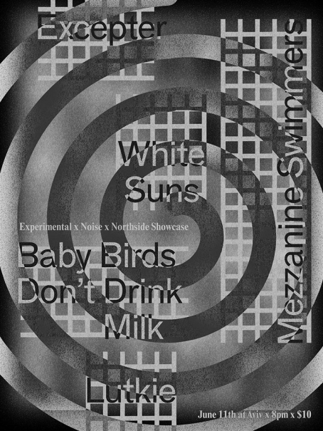 NYC Noise: Lutkie, Mezzanine Swimmers, BBDDM, White Sund and Excepter play Aviv on 06.11