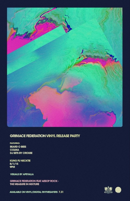 Grimace Federation Vinyl Release Party at KFN Aug. 1