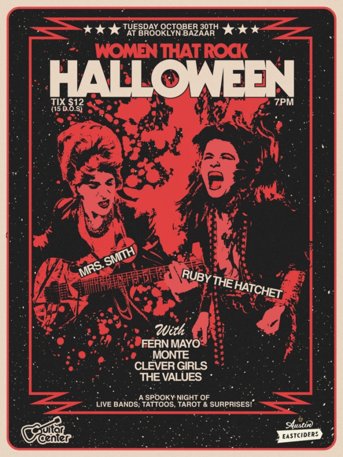 Monte, Fern Mayo and The Values play Women That Rock Halloween show on 10.30 at BK Bazaar