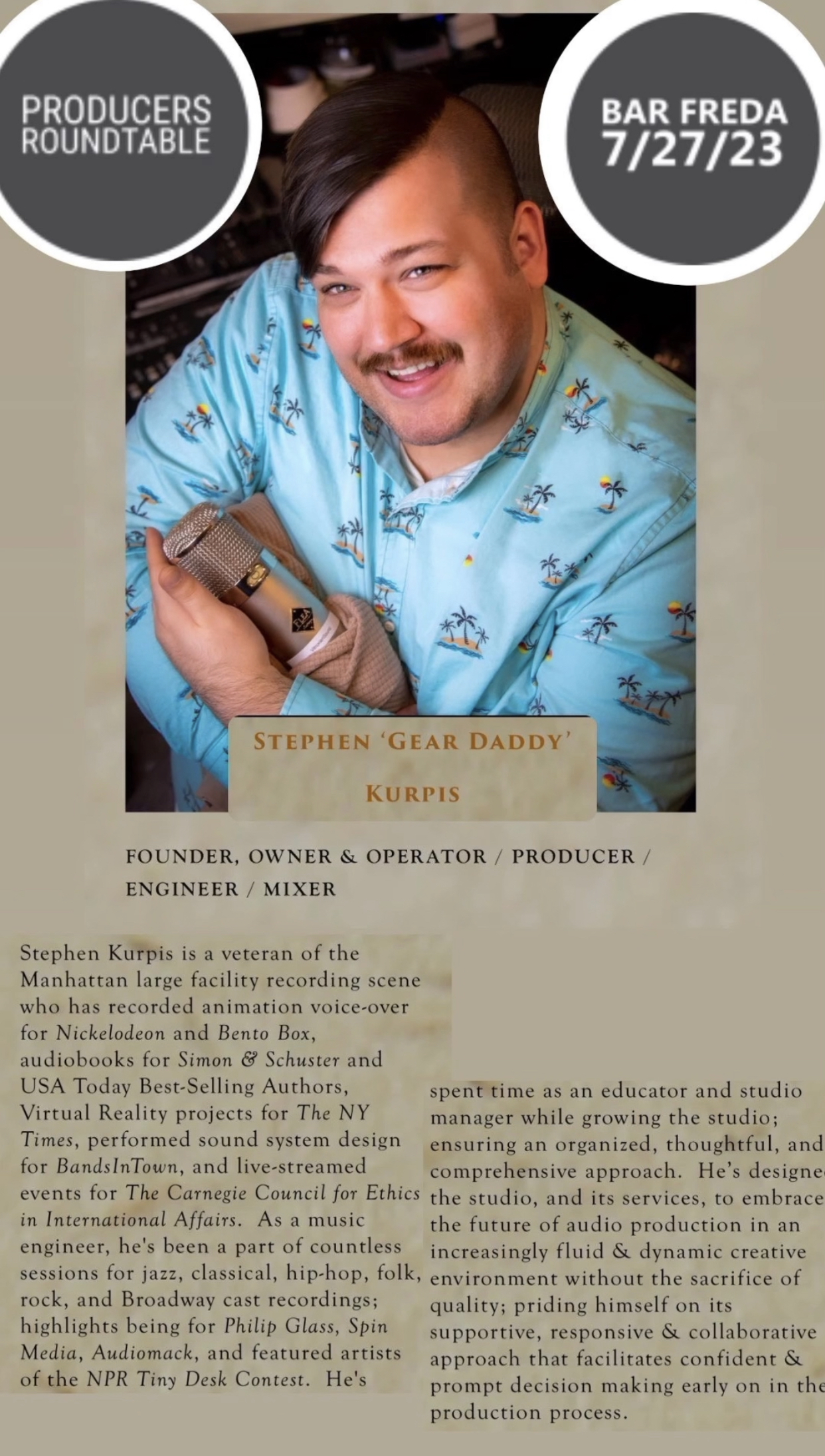 Producers Roundtable at Brooklyn’s Bar Freda tonight! THE DELI